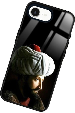 Apple iPhone 16E Uyumlu Padişah Tasarımlı Parlak Silikon Kılıf