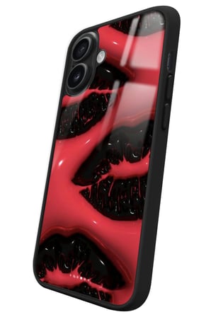 Apple iPhone 16 Plus Uyumlu Dudak Tasarımlı Parlak Silikon Kılıf