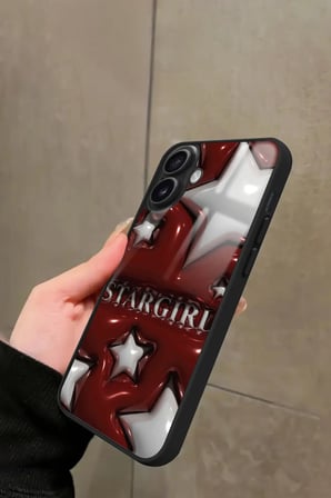 Apple iPhone 16 Plus Uyumlu Star Girl Tasarımlı Parlak Silikon Kılıf