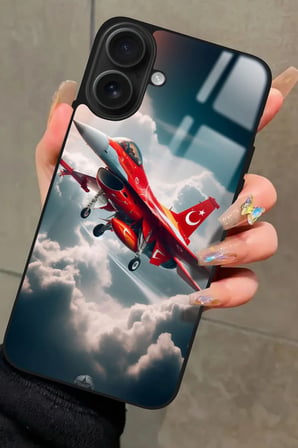 Apple iPhone 16 Plus Uyumlu Türk Bayrağı Tasarımlı Parlak Silikon Kılıf