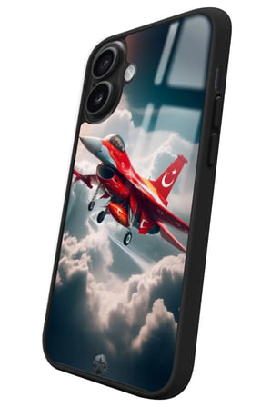 Apple iPhone 16 Plus Uyumlu Türk Bayrağı Tasarımlı Parlak Silikon Kılıf