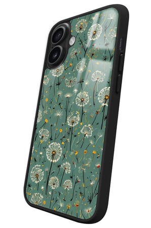 Apple iPhone 16 Plus Uyumlu Karışık Çiçek Tasarımlı Parlak Silikon Kılıf