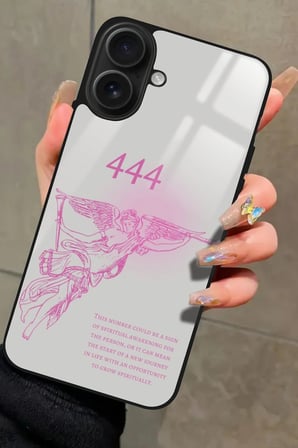 Apple iPhone 16 Plus Uyumlu 444 Yazılı Parlak Silikon Kılıf