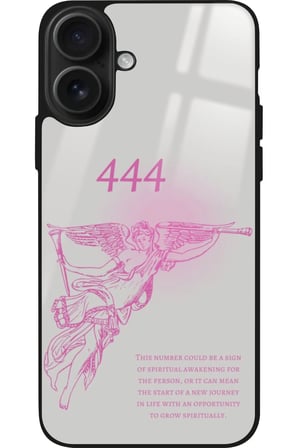 Apple iPhone 16 Plus Uyumlu 444 Yazılı Parlak Silikon Kılıf