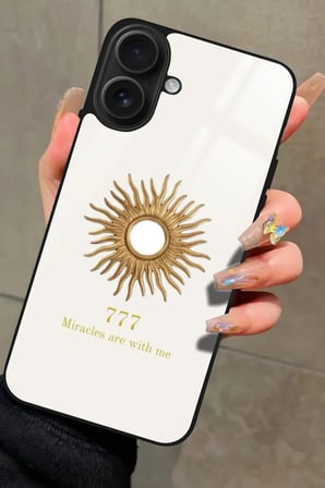 Apple iPhone 16 Plus Uyumlu 777 Yazılı Parlak Silikon Kılıf