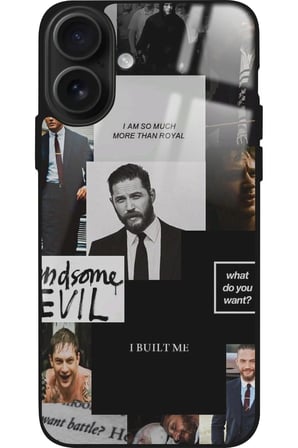 Apple iPhone 16 Plus Uyumlu Tom Hardy Tasarımlı Parlak Silikon Kılıf