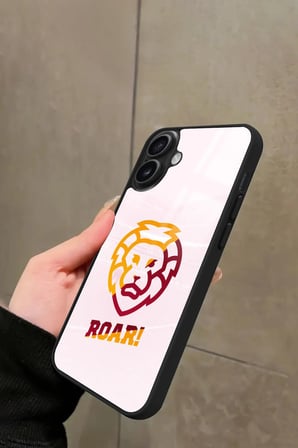 Apple iPhone 16 Plus Uyumlu Aslan Tasarımlı Parlak Silikon Kılıf