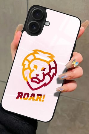 Apple iPhone 16 Plus Uyumlu Aslan Tasarımlı Parlak Silikon Kılıf