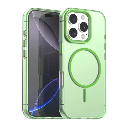 Apple iPhone 16 Pro Uyumlu Kılıf Renkli Kenarlı Magesafe Özellikli Hlt-Colour