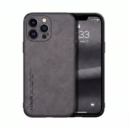 Apple iPhone 16 Pro Uyumlu Kılıf Deri Görünümlü Şık Tasarım Hlt-Hide