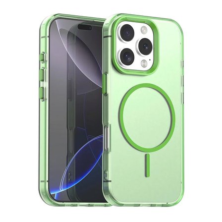 Apple iPhone 16 Pro Max Uyumlu Kılıf Renkli Kenarlı Magesafe Özellikli Hlt-Colour