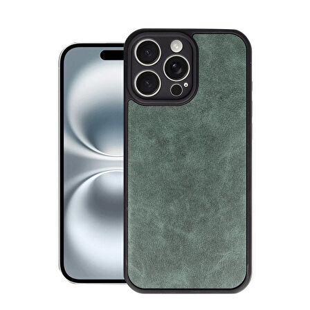 Apple iPhone 16 Pro Max Kılıf Deri Görünümlü Şık Azn-Aras