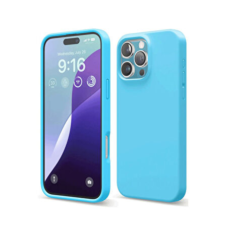 Apple iPhone 16 Pro Max Kılıf İçi Kadife Lansman Silikon Azn-Nano