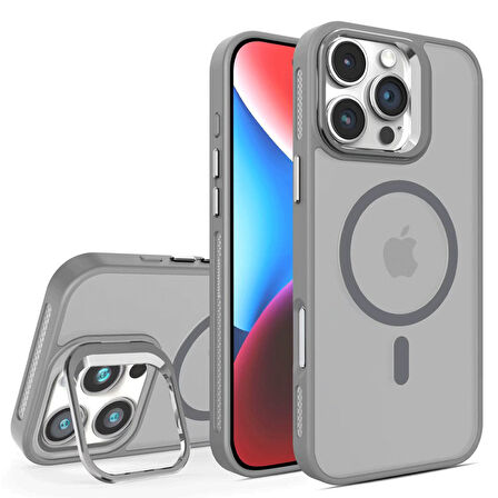 Apple iPhone 16 Pro Max Kılıf Kamera Standlı Kapak Jko-FletLens