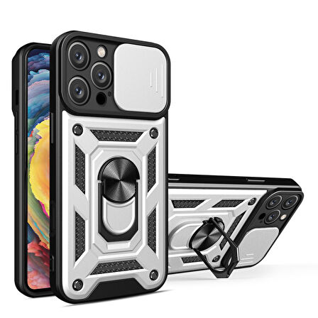 Apple iPhone 16 Pro Max Kılıf Sürgülü Kamera Korumalı Tank Kapak Azn-Pars