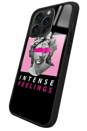 Apple iPhone 16 Pro Max Uyumlu Intense Feelıngs Tasarımlı Parlak Silikon Kılıf