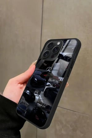 Apple iPhone 16 Pro Max Uyumlu Araba Tasarımlı Parlak Silikon Kılıf