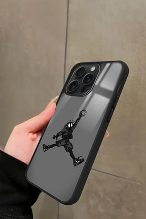 Apple iPhone 16 Pro Max Uyumlu Basketbol Tasarımlı Parlak Silikon Kılıf