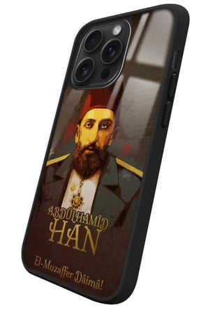 Apple iPhone 16 Pro Max Uyumlu Abdülhamid Han Tasarımlı Parlak Silikon Kılıf