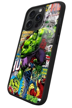 Apple iPhone 16 Pro Uyumlu Hulk Tasarımlı Parlak Silikon Kılıf