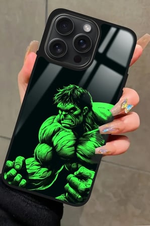 Apple iPhone 16 Pro Uyumlu Hulk Tasarımlı Parlak Silikon Kılıf