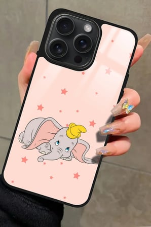 Apple iPhone 16 Pro Uyumlu Fil Tasarımlı Parlak Silikon Kılıf