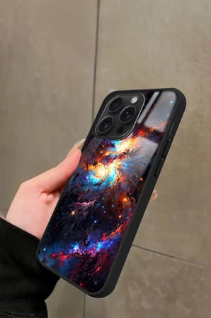 Apple iPhone 16 Pro Uyumlu Soyut Sanat Tasarımlı Parlak Silikon Kılıf