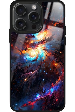 Apple iPhone 16 Pro Uyumlu Soyut Sanat Tasarımlı Parlak Silikon Kılıf