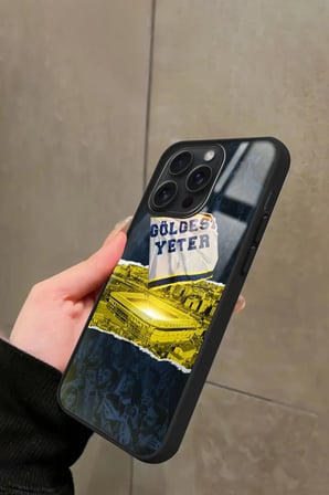 Apple iPhone 16 Pro Uyumlu Gölgesi Yeter Yazılı Parlak Silikon Kılıf