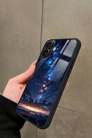 Apple iPhone 16 Uyumlu Soyut Sanat Tasarımlı Parlak Silikon Kılıf