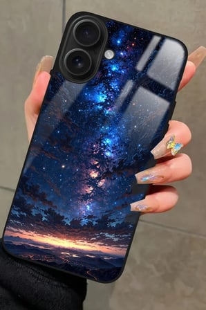 Apple iPhone 16 Uyumlu Soyut Sanat Tasarımlı Parlak Silikon Kılıf