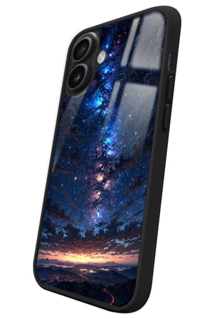 Apple iPhone 16 Uyumlu Soyut Sanat Tasarımlı Parlak Silikon Kılıf