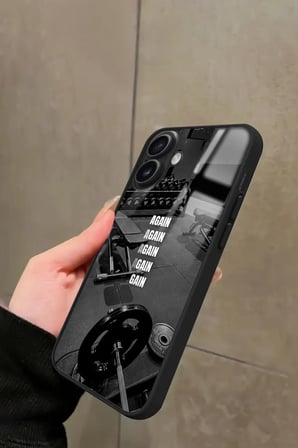 Apple iPhone 16 Uyumlu Gym Tasarımlı Parlak Silikon Kılıf