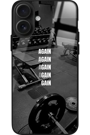 Apple iPhone 16 Uyumlu Gym Tasarımlı Parlak Silikon Kılıf