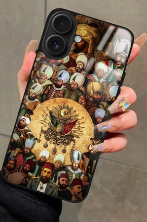 Apple iPhone 16 Uyumlu Padişah Tasarımlı Parlak Silikon Kılıf