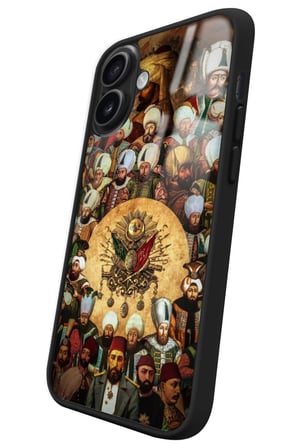 Apple iPhone 16 Uyumlu Padişah Tasarımlı Parlak Silikon Kılıf