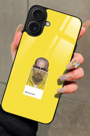 Apple iPhone 16 Uyumlu Breaking Bad Tasarımlı Parlak Silikon Kılıf