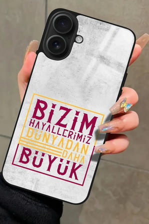 Apple iPhone 16 Uyumlu Taraftar Sözü Yazılı Parlak Silikon Kılıf