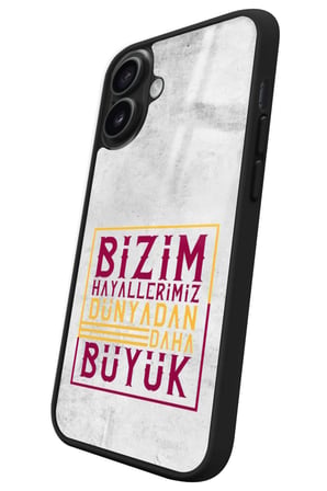Apple iPhone 16 Uyumlu Taraftar Sözü Yazılı Parlak Silikon Kılıf
