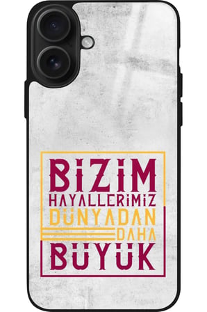 Apple iPhone 16 Uyumlu Taraftar Sözü Yazılı Parlak Silikon Kılıf
