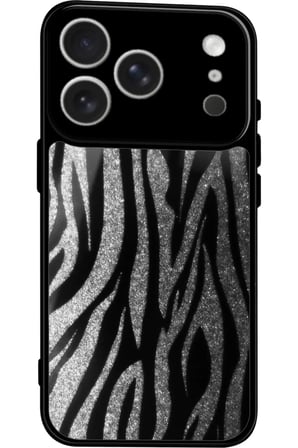 Apple iPhone 17 Pro Max Uyumlu Zebra Tasarımlı Parlak Silikon Kılıf