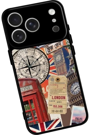Apple iPhone 17 Pro Max Uyumlu Travel Tasarımlı Parlak Silikon Kılıf