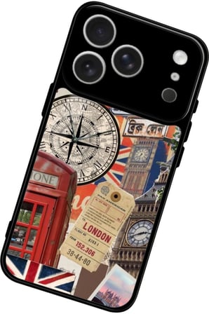 Apple iPhone 17 Pro Max Uyumlu Travel Tasarımlı Parlak Silikon Kılıf