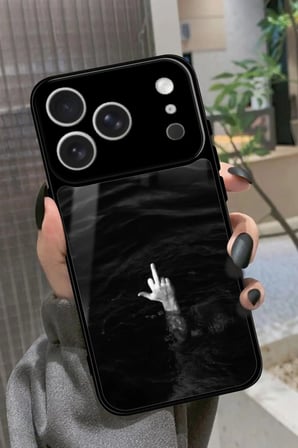 Apple iPhone 17 Pro Max Uyumlu El Haraketi Tasarımlı Parlak Silikon Kılıf