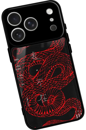 Apple iPhone 17 Pro Max Uyumlu Dragon Tasarımlı Parlak Silikon Kılıf