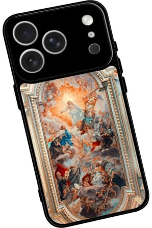 Apple iPhone 17 Pro Max Uyumlu Rönesans Tasarımlı Parlak Silikon Kılıf