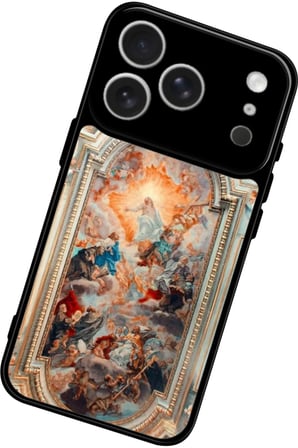 Apple iPhone 17 Pro Max Uyumlu Rönesans Tasarımlı Parlak Silikon Kılıf