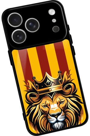 Apple iPhone 17 Pro Max Uyumlu Aslan Tasarımlı Parlak Silikon Kılıf