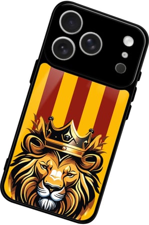 Apple iPhone 17 Pro Max Uyumlu Aslan Tasarımlı Parlak Silikon Kılıf