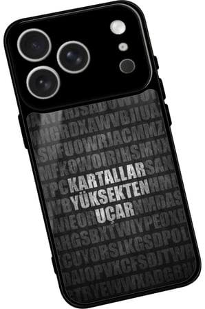 Apple iPhone 17 Pro Max Uyumlu Söz Yazılı Parlak Silikon Kılıf
